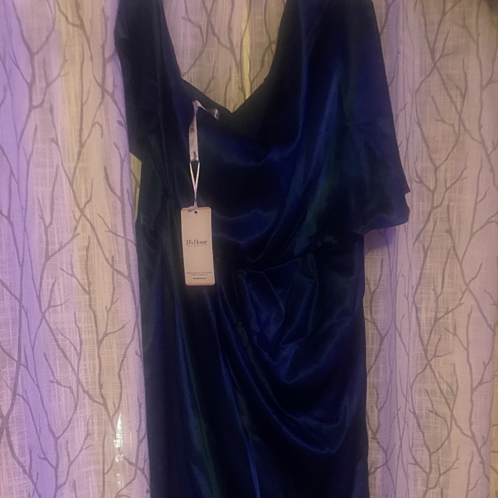 JJs House One Shoulder Blue Dress